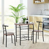 2 Seat Dining Table Chairs Set Compact Small Space Saving Breakfast Bar Kitchen