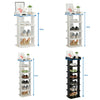 4/5/7 Tier Vertical Shoe Rack Storage Cabinet Home Organiser Footwear Wood Shelf