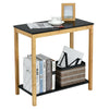 2-Tier Console Table Sofa Side Table Narrow End Table Hall Desk Storage Shelf