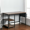 PC Computer Desk Writing Study Table Office Home Workstation Dark +Storage Shelf