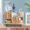 3-Door Sideboard w/Storage Compartments Modern Standing Cabinet Buffet TV Stand