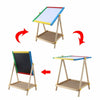 Kids Easel Wooden 2in 1 Blackboard Whiteboard White Drawing Writing Chalk Board
