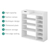 White Large Wooden Shoe Rack Stand Storage Organiser Unit Shelf Tall Hallway UK