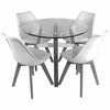 2 x Dining Chairs Beech Wood Legs Pair of Tulip Design Furniture Set of in White