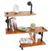 Rustic Industrial Pipe Wooden Metal Wall Floating Shelf Storage Shelving Unit UK