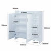 High Gloss 2 Doors Front Shoe Cabinet Storage Footwear Organizer Stand Rack Unit