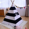 65"H Children's Canvas Indian Teepee Play Tent Wigwam Indoor Outdoor Play House