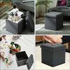 Faux Leather Ottoman Pouffe Large Storage Box Foot Stools 1&2 Seater Bench Seat