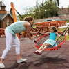 Net Hanging Swing Chair Kids Indoor Outdoor Play Equipment W/ Adjustable Ropes