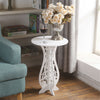 UK White Round Coffee Tea Side End Tables Rack Stand Modern Furniture Room Decor