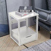 Industrial Bedside Table 1 Drawer Retro Cabinet Storage Nightstand Country Style