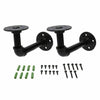 2PC Pipe Shelf Brackets Industrial Iron Rustic Wall Floating Shelves Supports UK