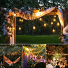 50FT Outdoor Festoon Globe String Fairy LightsG40 Plug In Bulbs Garden Wedding
