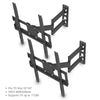 2x TV Wall Bracket Mount Full Motion Swivel Tilt 32 40 42 46 50 55 60" TVs