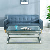 Rectangular Glass Coffee Table Sofa Side Living Room Furniture Chrome Sliver NEW