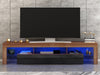 200cm RGB Moern Furniture TV Unit Cabinet Stand Doors LED Light With Drawer UK