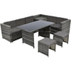 Cube Rattan Garden Furniture Set Sofa Dining Table Outdoor Patio Wicker 7 Seater
