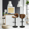 2X PU Leather Bar Stools Adjustable Height Chair Kitchen Stool Swivel Barstool