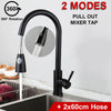Kitchen Sink Mixer Taps Pull out Spray Swivel Spout Single Lever Tap Mono Faucet