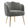 Velvet Armchair Scallop Shell Back Cocktail Tub Chair Lounge Sofa Seat Couch