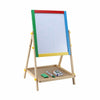 Kids Easel Wooden 2in 1 Blackboard Whiteboard White Drawing Writing Chalk Board