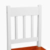 Brown&White Solid Wood Dining Table and 4 Chairs Set Home Kitchen Furniture Set