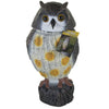 Large Owl Decoy Spinning Rotating Head Realistic Bird Pigeon Garden Crow Scarer