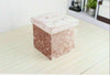Blush Pink Ottoman storage box with diamonte
