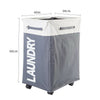Folding Large Rolling Laundry Basket with Wheel Dirty Clothes Hamper Storage Bin