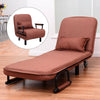 Single Folding Sofa Bed Chair Modern Fabric Sleep Function Holder W/ Pillow New