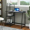 4 Tier Storage Shelves Desk Table Student Study Table w/ Bookshelf Writing Desk