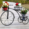 3 Pot Rugged Plant Stand Tricycle Flower Cart Holder Garden Storage Container