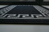 Machine Washable Non Slip Greek Key Kitchen & Hall Runners Rugs Mats Black Grey