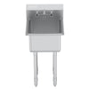 Commercial Utility & Prep Sink 1 Compartment Stainless Steel Backsplash
