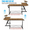 L-Shaped Computer Corner Desk PC Table Workstation Home Office Study Furniture