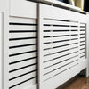 Milton Radiator Cover Adjustable White MDF Modern Grill Guard Cover Shelf
