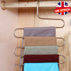 Clothes Pants Trouser Hanger,Multi Layer Storage Rack Closet Space Saver S Shape