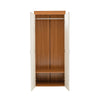170cm Wooden 2 Door Double Wardrobe w/ Hanging Rail Storage Bedroom Furniture