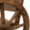 Rustic Wooden Bench 2 Seater Garden Outdoor Patio Porch Wagon Wheel Vintage Wood