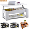 Adjustable Wooden Coffee Table With Storage Lift Top Up Drawer Shelf Living Room