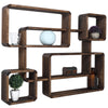 Retro Floating Shelves Wooden Wall Shelf Hanging Decorative Storage Display Rack