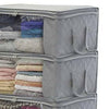3PCS Clothes Storage Bags Ziped Organizer Underbed Wardrobe Cube Boxes Closet