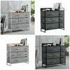 Fabric Chest of Drawers Cabinet Storage Unit Bedside Table with 2/3/4/5Drawers