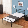 Austin Metal Bed Frame 3ft Single Size Solid Bedstead Base Headboard Black