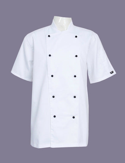 Highliving Chef Jacket Catering Uniform Short Sleeve pocket
