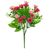 ARTIFICIAL SILK FLOWERS MINI ROSE BUNCH 4 COLOURS Wedding Home Grave Outdoor