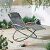 Orb Folding Garden Patio Rocking Sun Lounger Chair Outdoor