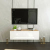 Modern High Gloss TV Stand Unit Cabinet LED Lights Floating Wall Mount W/Drawer