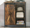 Industrial Style Storage Cabinet Slim Cupboard Unit Small Sideboard Vintage Wood