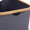 Large Storage Basket Fabric & Wood Organizer Folding Bedroom Laundry Room Box